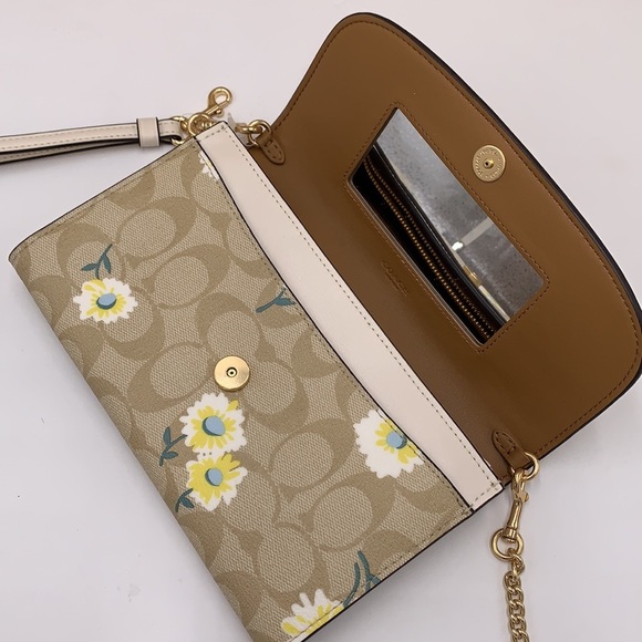 COACH Gemma Clutch Crossbody In Signature Canvas With Daisy Print - Picture 10 of 16